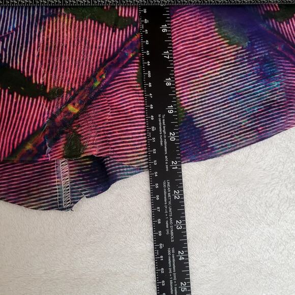 NWT Love Fire Sz S Purple Yellow Fairy Abstract Flowy Bright Dopamine Halter Top - Picture 7 of 7